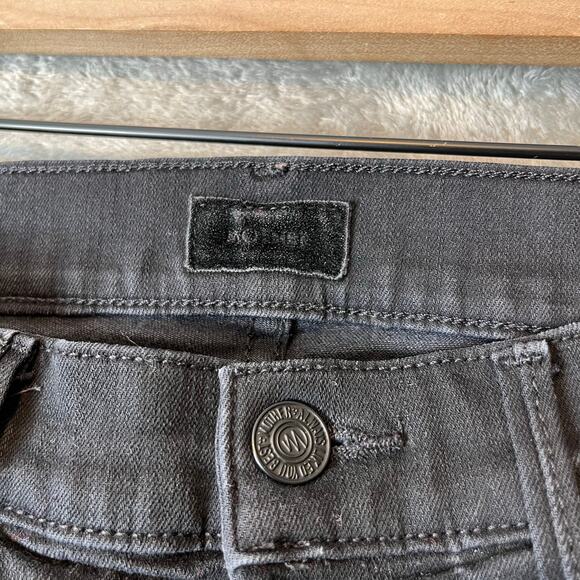 Mother The Stunner Double Zip Ankle Step Fray Jeans in Not Guilty Black Sz 27 - Picture 8 of 9